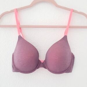 Victoria's Secret Purple & Pink Space Dyed Uplift Semi Demi Bra 32D